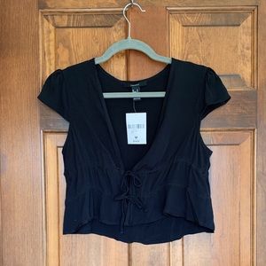 Forever 21 Tie Front Top (Medium)